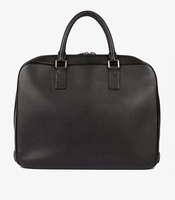 Black Taiga Leather Neo Igor Briefcase