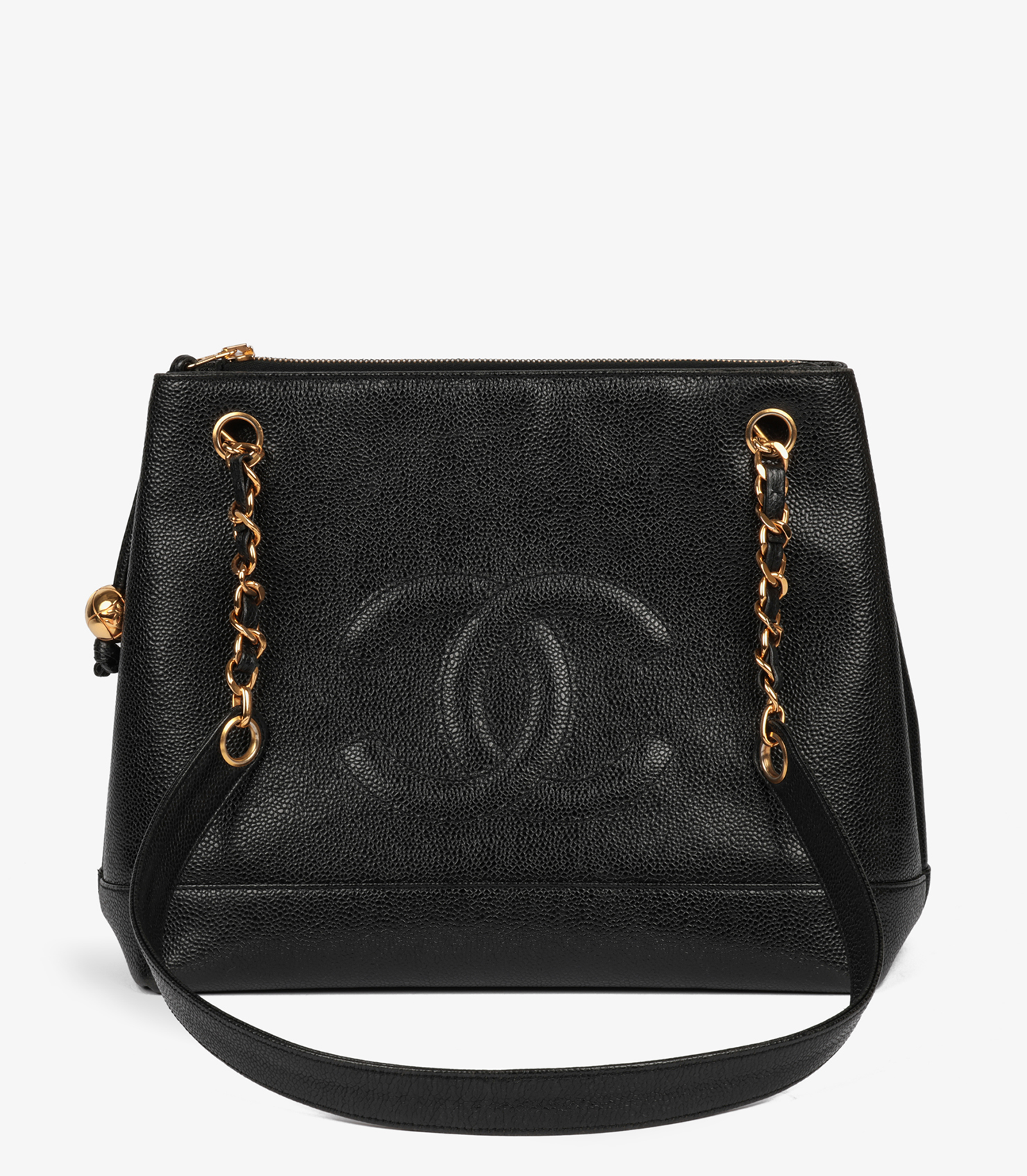 Chanel Black Caviar Vintage Timeless Shoulder Bag HB5280 | Xupes Chanel Black Caviar Vintage Timeless Shoulder Bag HB5280 | Xupes