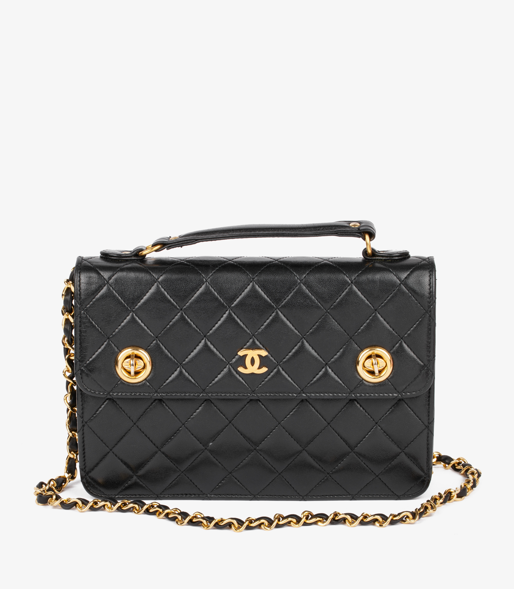 Chanel 2006-2008 Black Lambskin Shoulder Bag – AMORE Vintage
