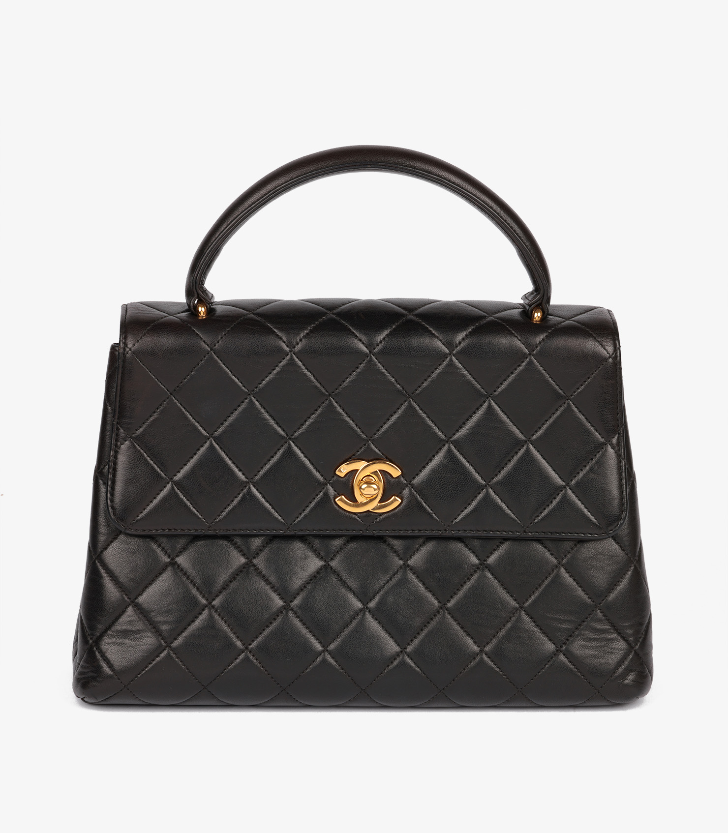 Black Quilted Lambskin Vintage Medium Classic Kelly