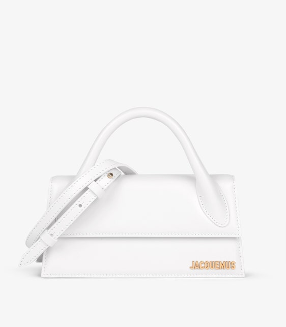 White Smooth Calfskin Leather Le Chiquito Long