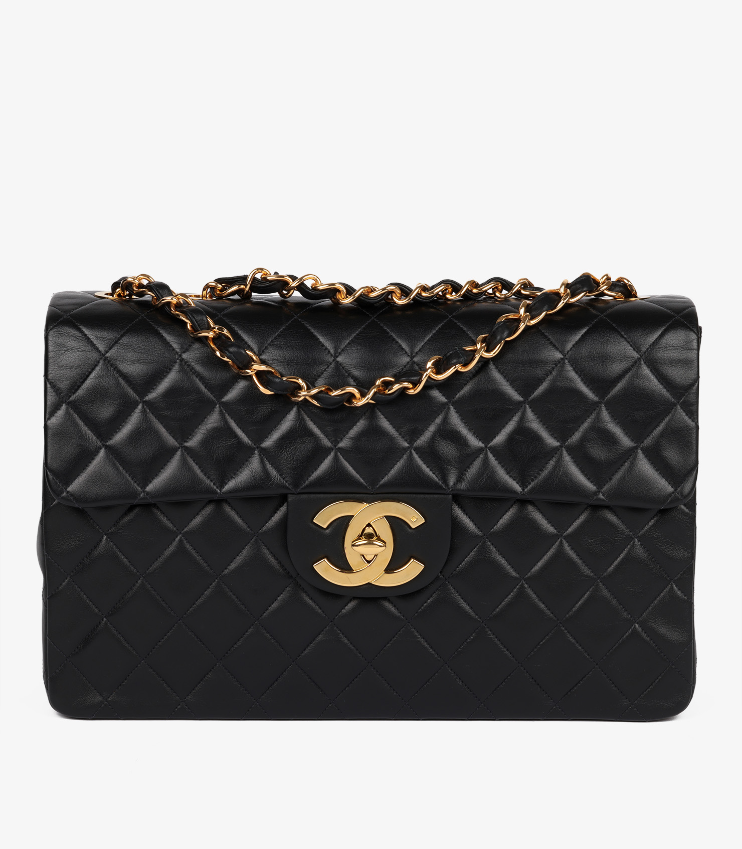 Chanel Black Maxi Jumbo XL Classic Single Flap Bag HB5583 Chanel Black Maxi Jumbo XL Classic Single Flap Bag HB5583