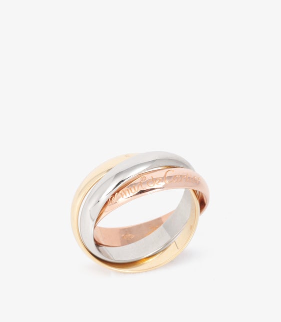 18ct White Gold, 18ct Yellow Gold and 18ct Rose Gold Medium Les Must de Cartier Ring