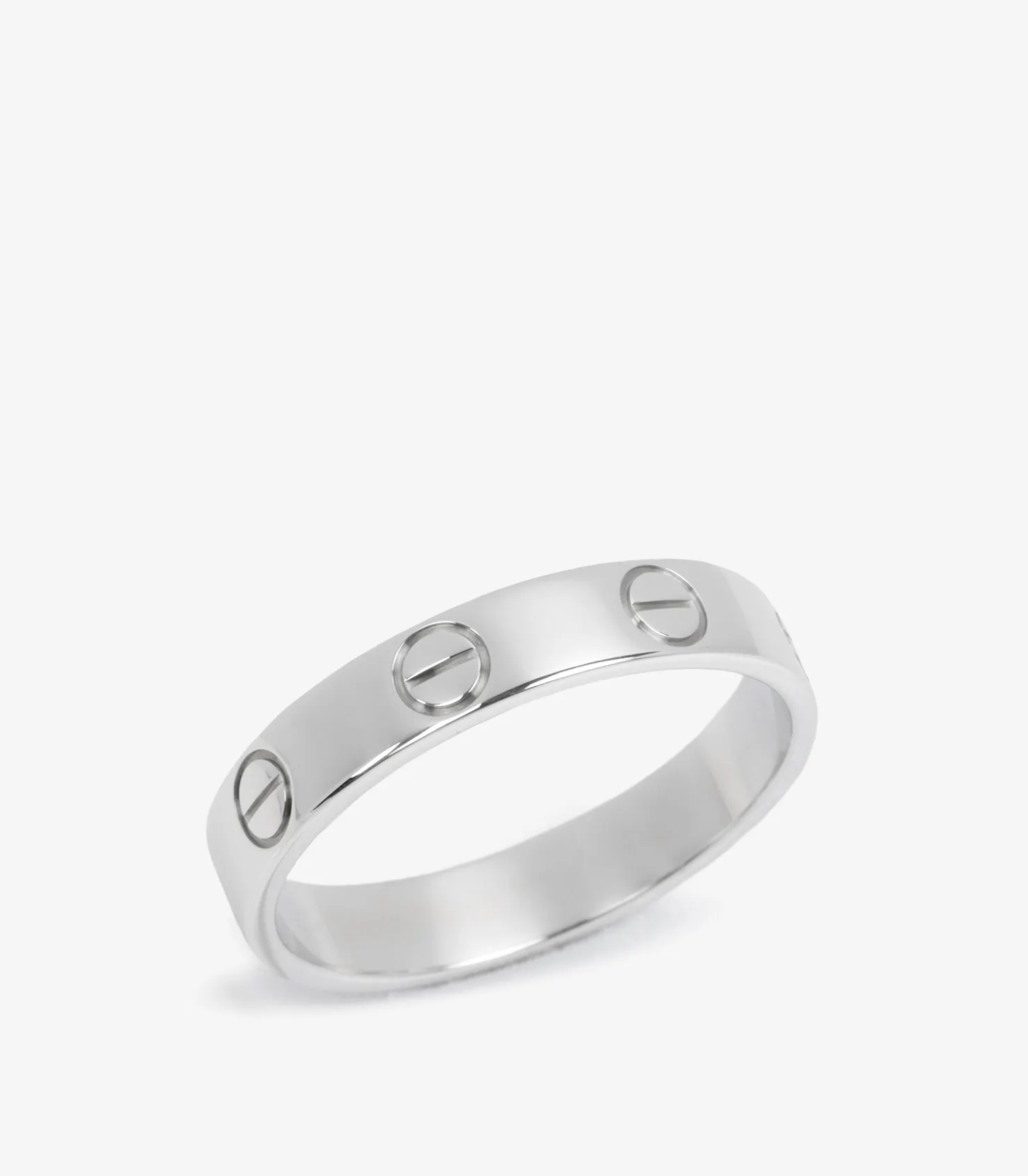 18ct White Gold Love Wedding Band Ring