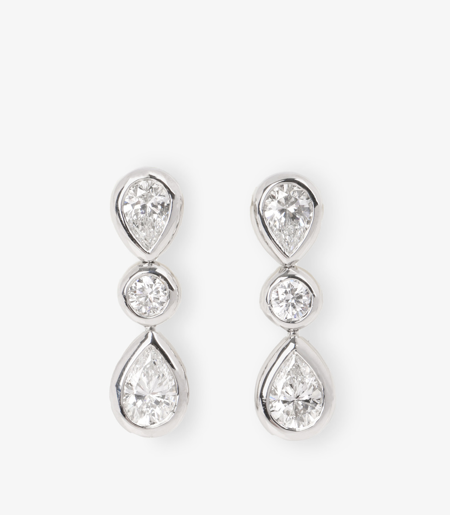 Tiffany pear shaped diamond earrings Clearance