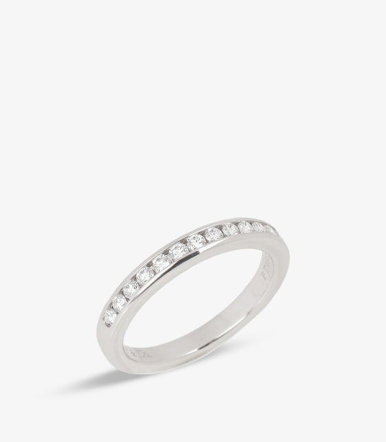 Brilliant cut Diamond Platinum Half Eternity Ring