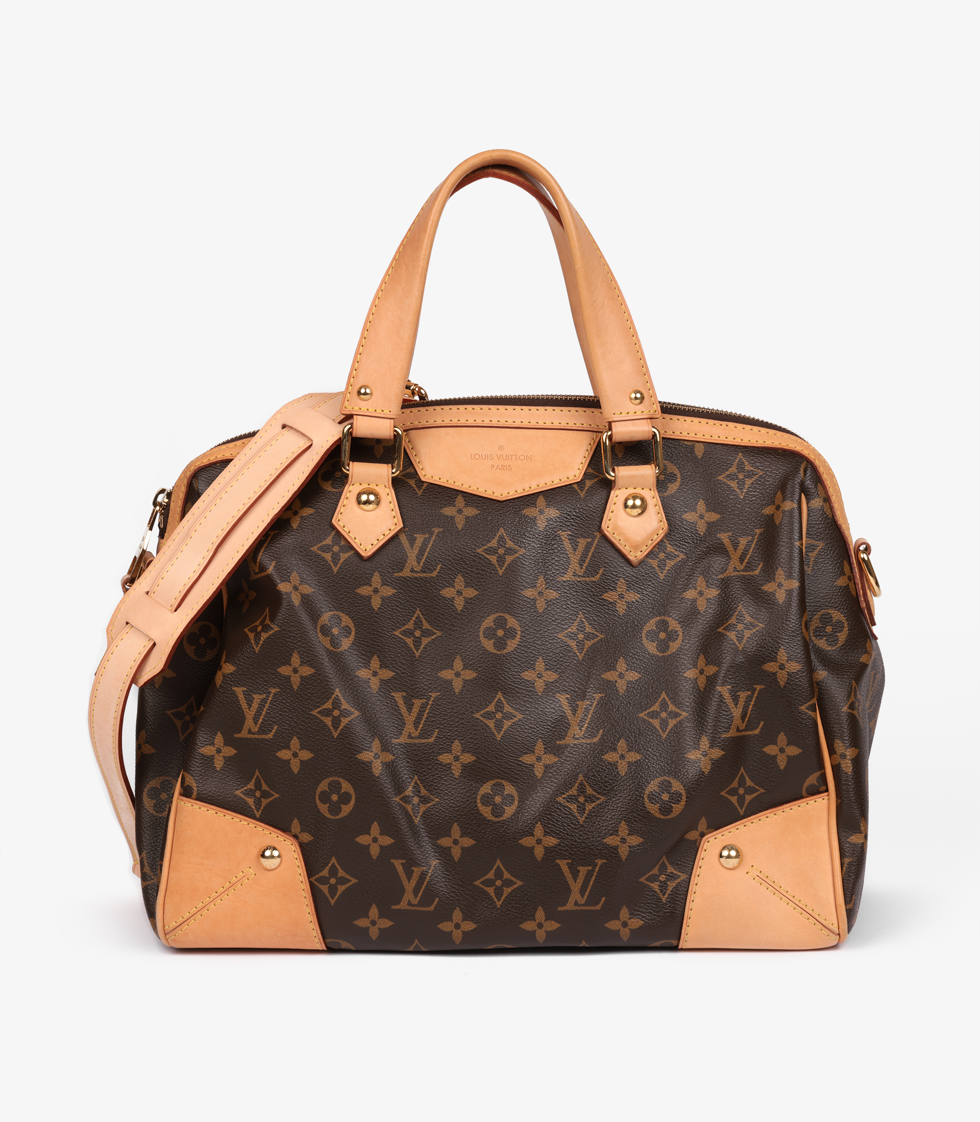 Brown Monogram Coated Canvas & Vachetta Leather Retiro PM