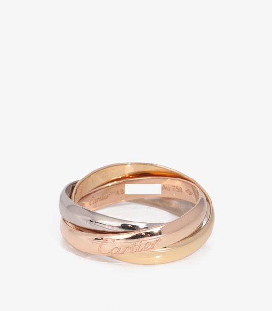 18ct White Gold, 18ct Yellow Gold and 18ct Rose Gold Medium Trinity Ring