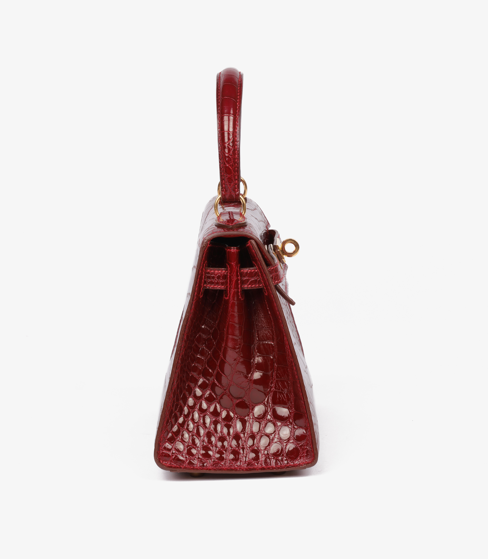 Rouge H Shiny Alligator Leather Vintage Kelly 20cm