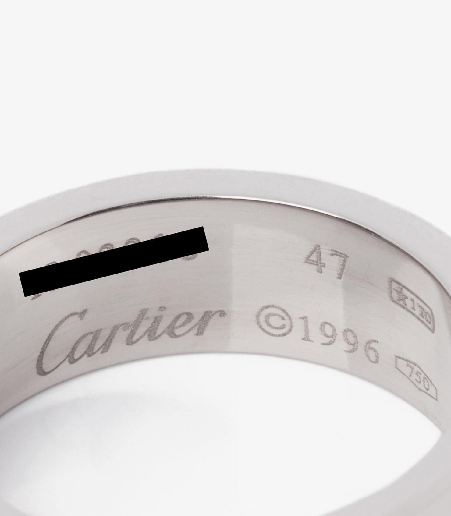 Cartier Pre-Owned 18ct White Gold Love Band Ring J789 | Xupes