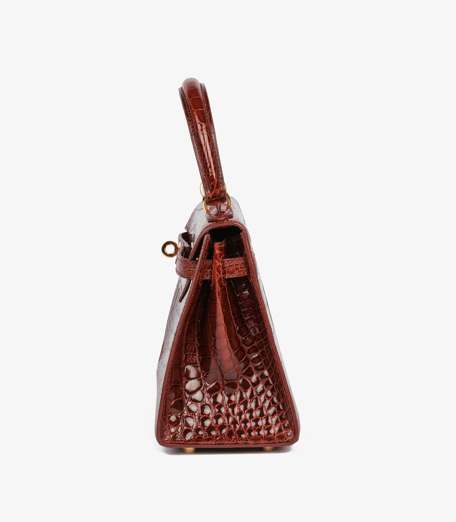 Hermès Miel Mississippiensis Alligator Vintage Leather Kelly 20cm at Xupes
