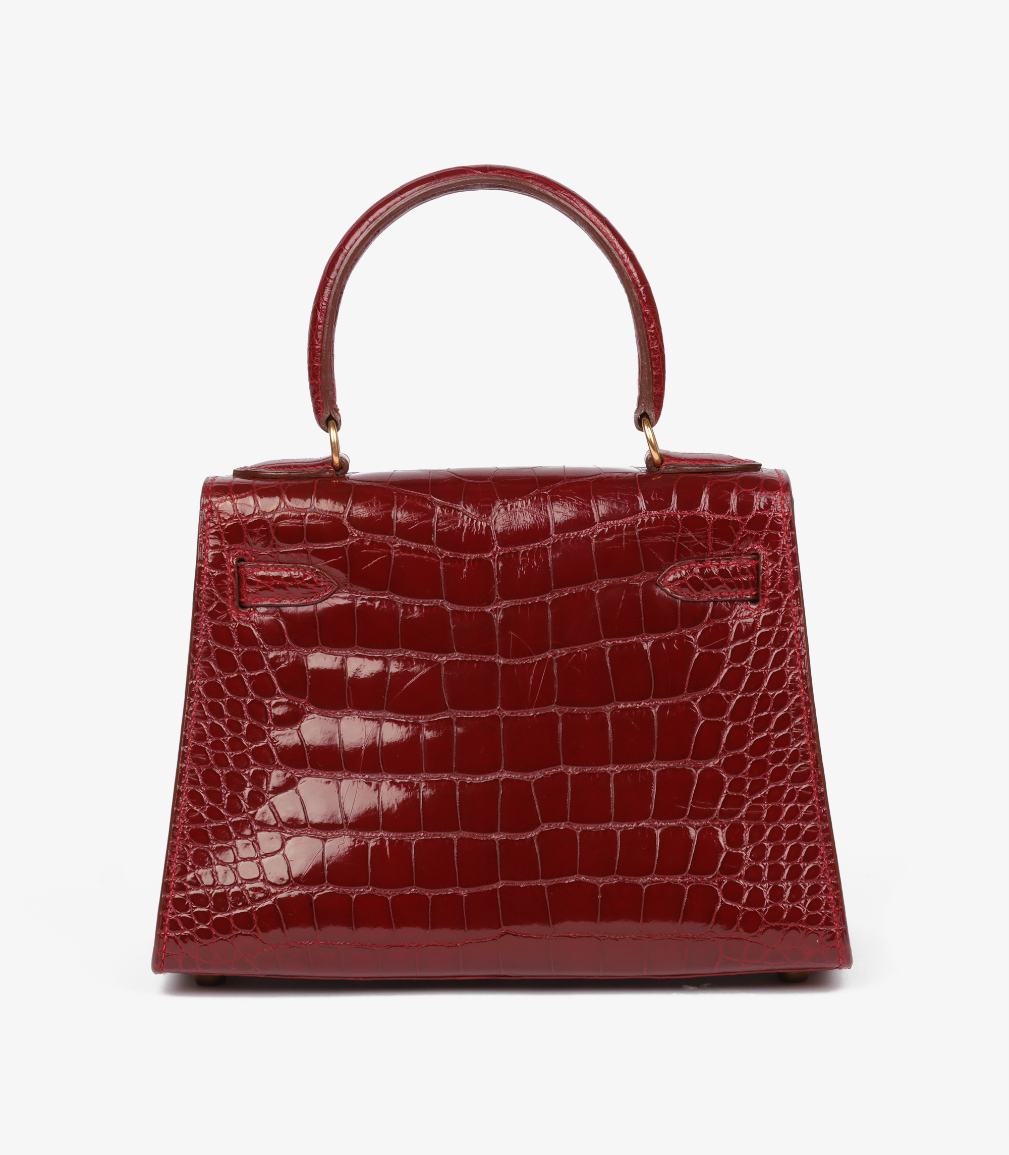 Rouge H Shiny Alligator Leather Vintage Kelly 20cm