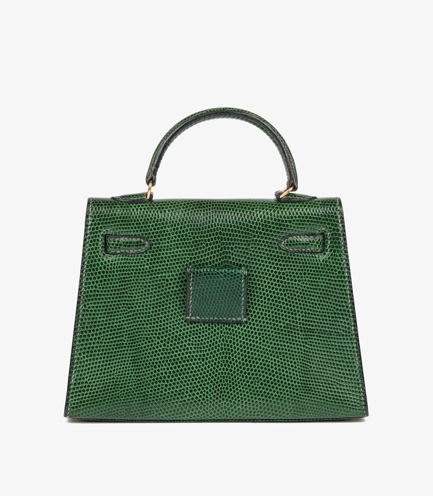 Vert Moyen Lizard Leather Special Order Vintage Convertible Kelly 15cm Sellier with Constance Belt