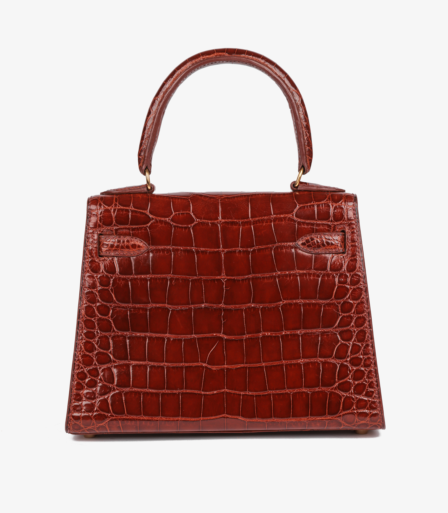 Hermès Miel Mississippiensis Alligator Vintage Leather Kelly 20cm at Xupes