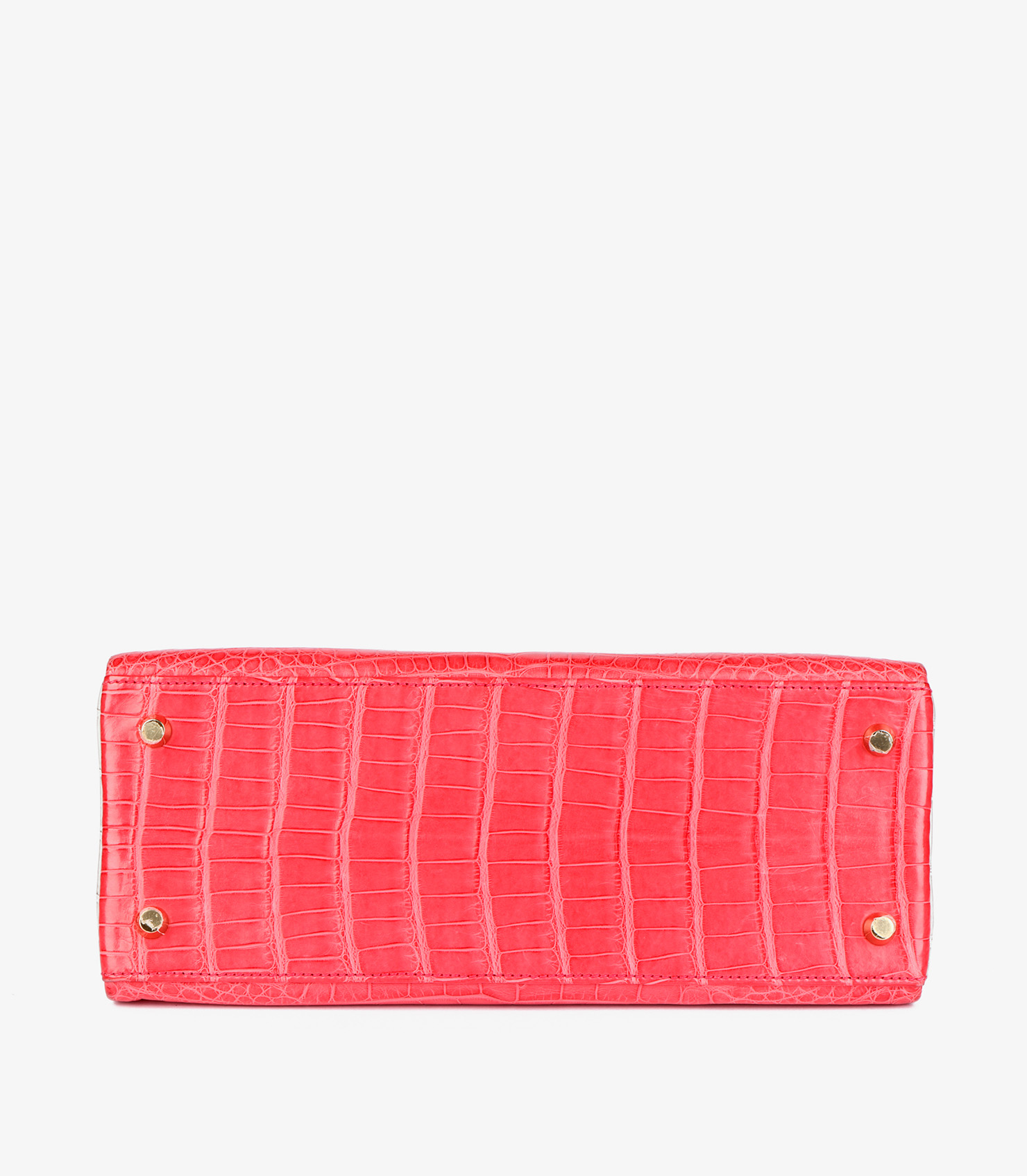 Hermès Bougainvillea & Gris Perle Matte Mississippiensis Alligator Leather HSS Special Order Kelly 28cm Retourne at Xupes