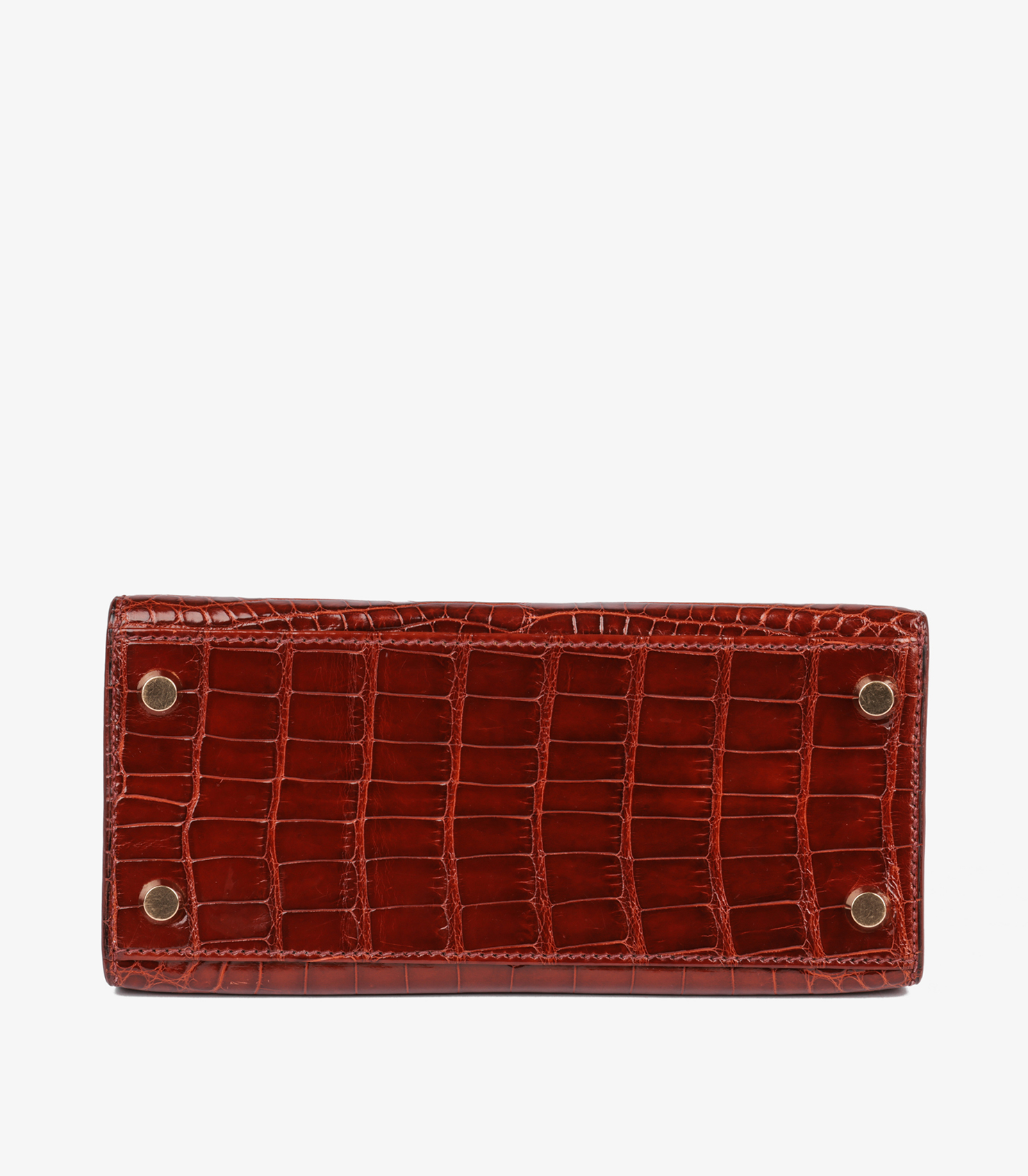 Hermès Miel Mississippiensis Alligator Vintage Leather Kelly 20cm at Xupes