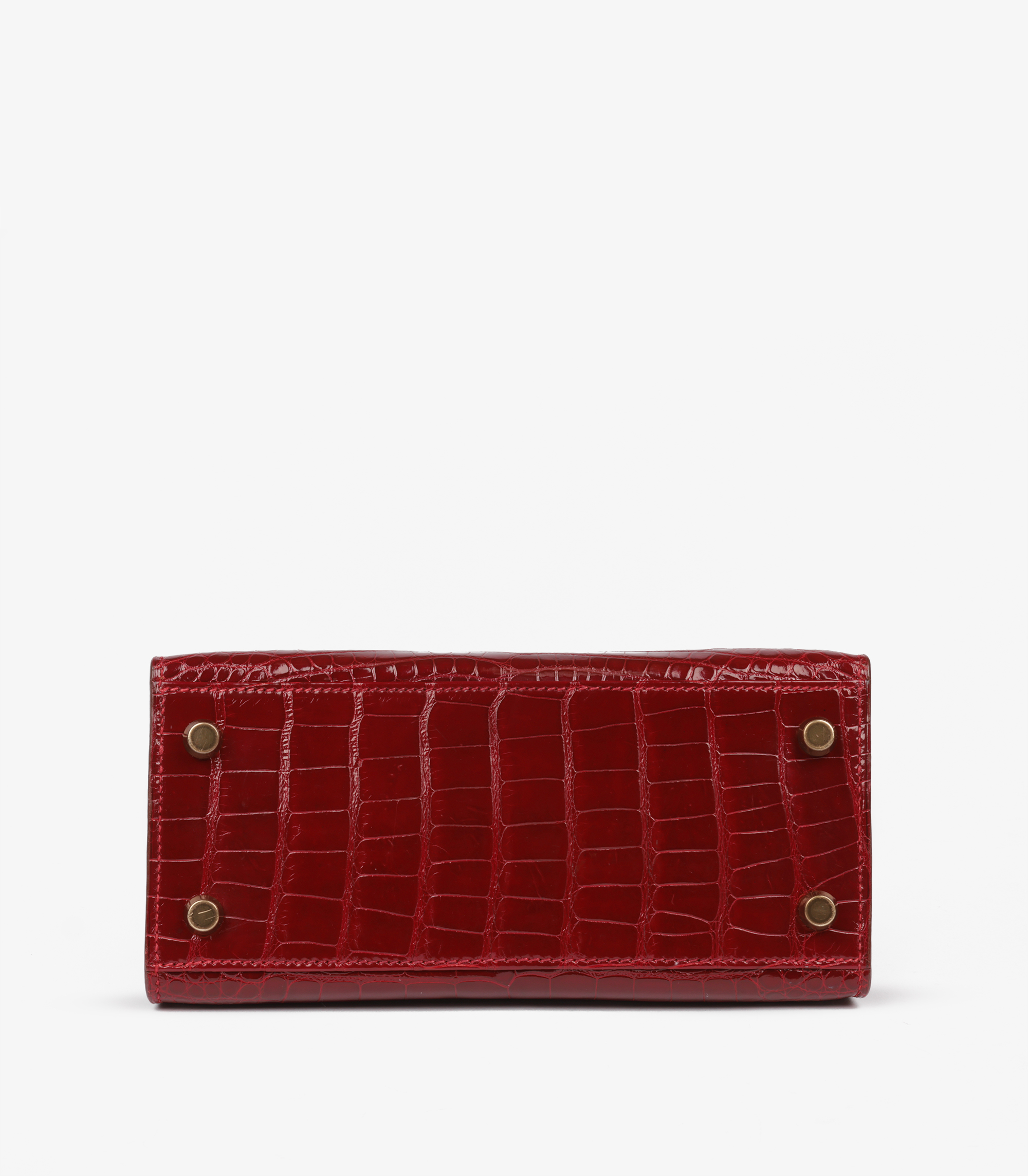 Rouge H Shiny Alligator Leather Vintage Kelly 20cm