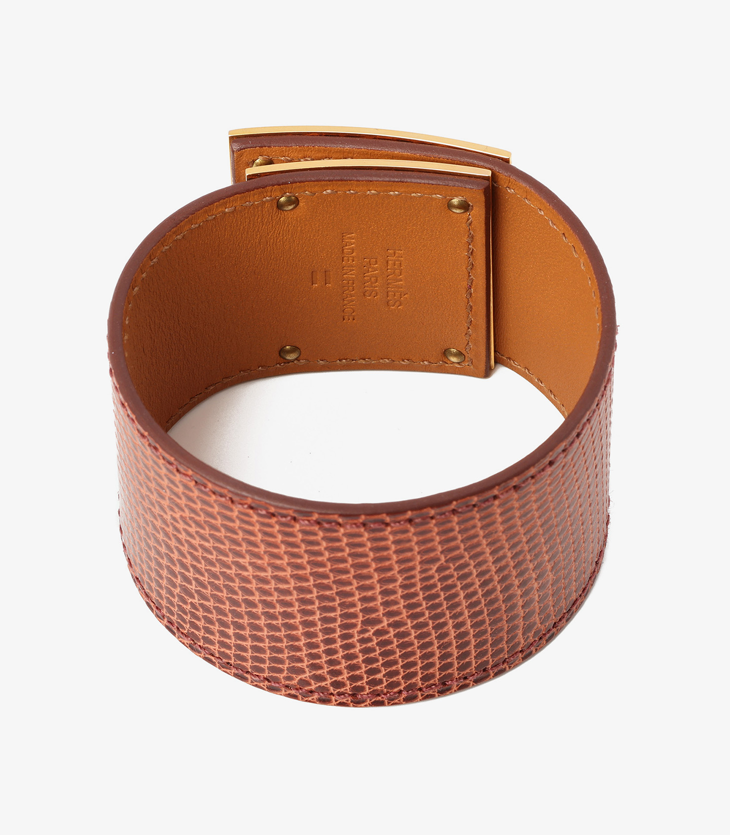 Hermès Ã‰trusque Lizard Kelly Dog Bracelet T2 AAJ060 | Xupes