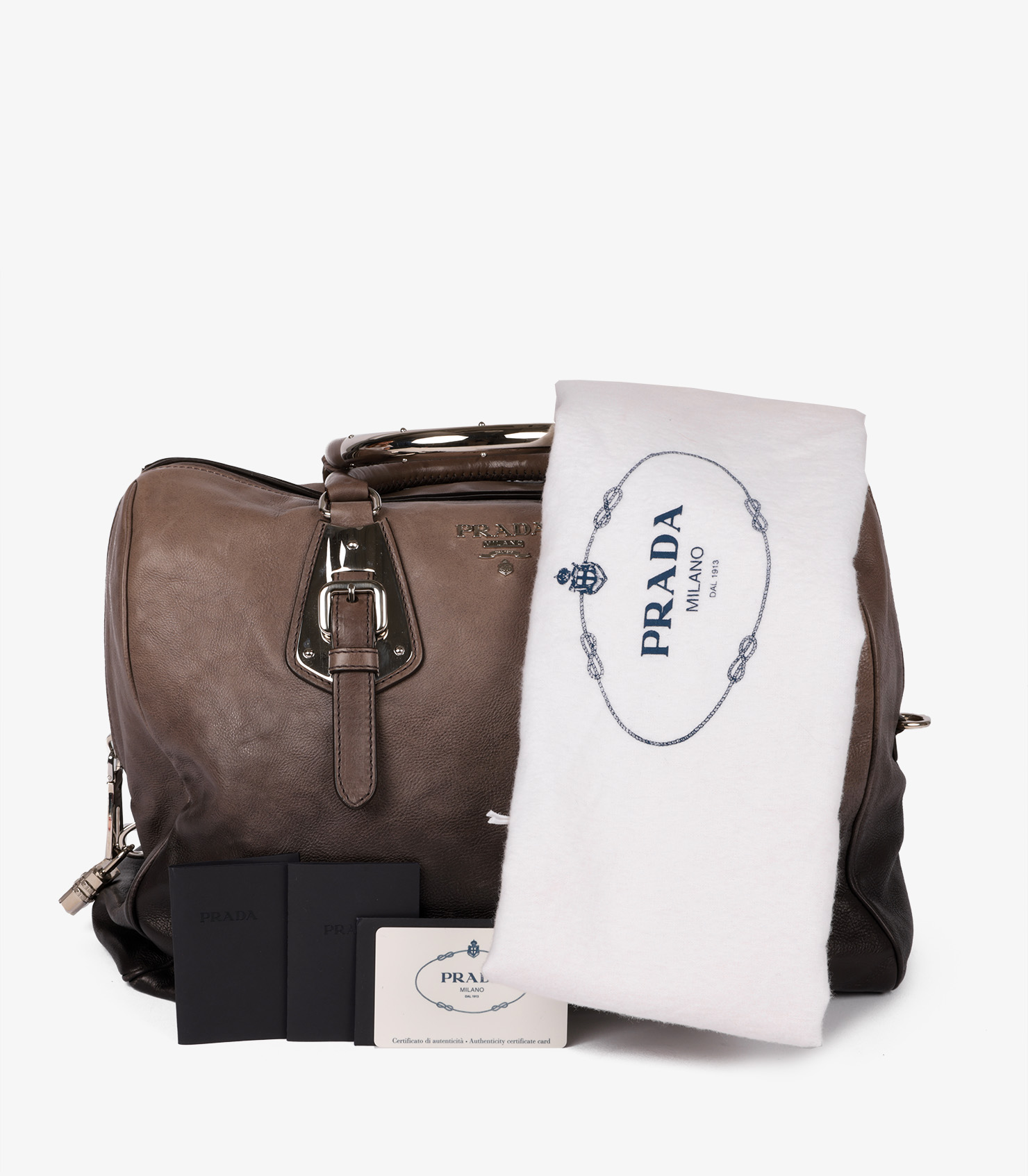Prada Ardesia & Fumo Ombre Bowling Bag CB1325 | Xupes Prada Ardesia & Fumo Ombre Bowling Bag CB1325 | Xupes