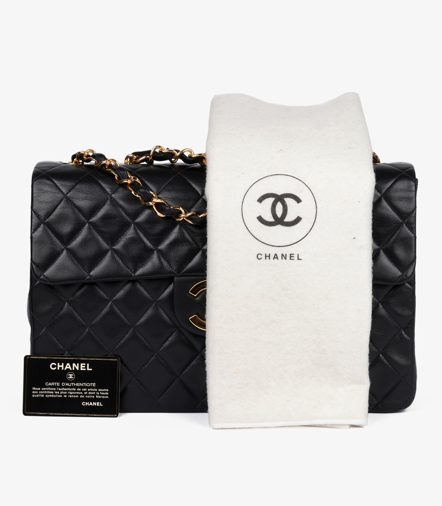 Chanel Black Maxi Jumbo XL Classic Single Flap Bag HB5583 Chanel Black Maxi Jumbo XL Classic Single Flap Bag HB5583