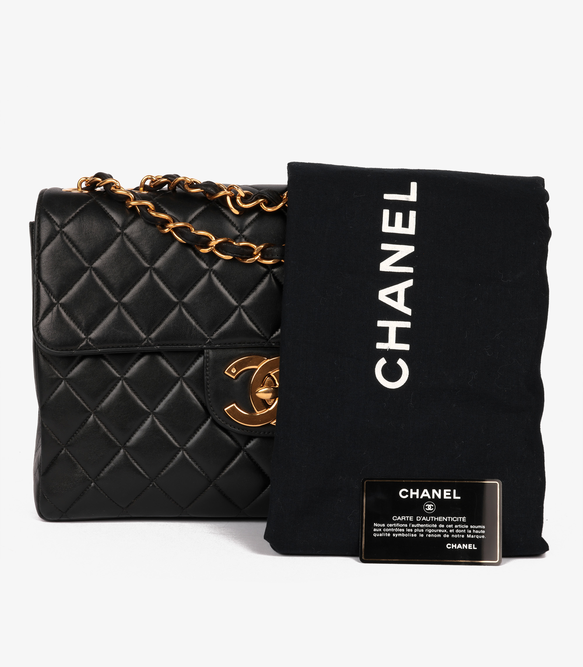 Chanel Black Jumbo XL Classic Single Flap Bag HB5469 | Xupes