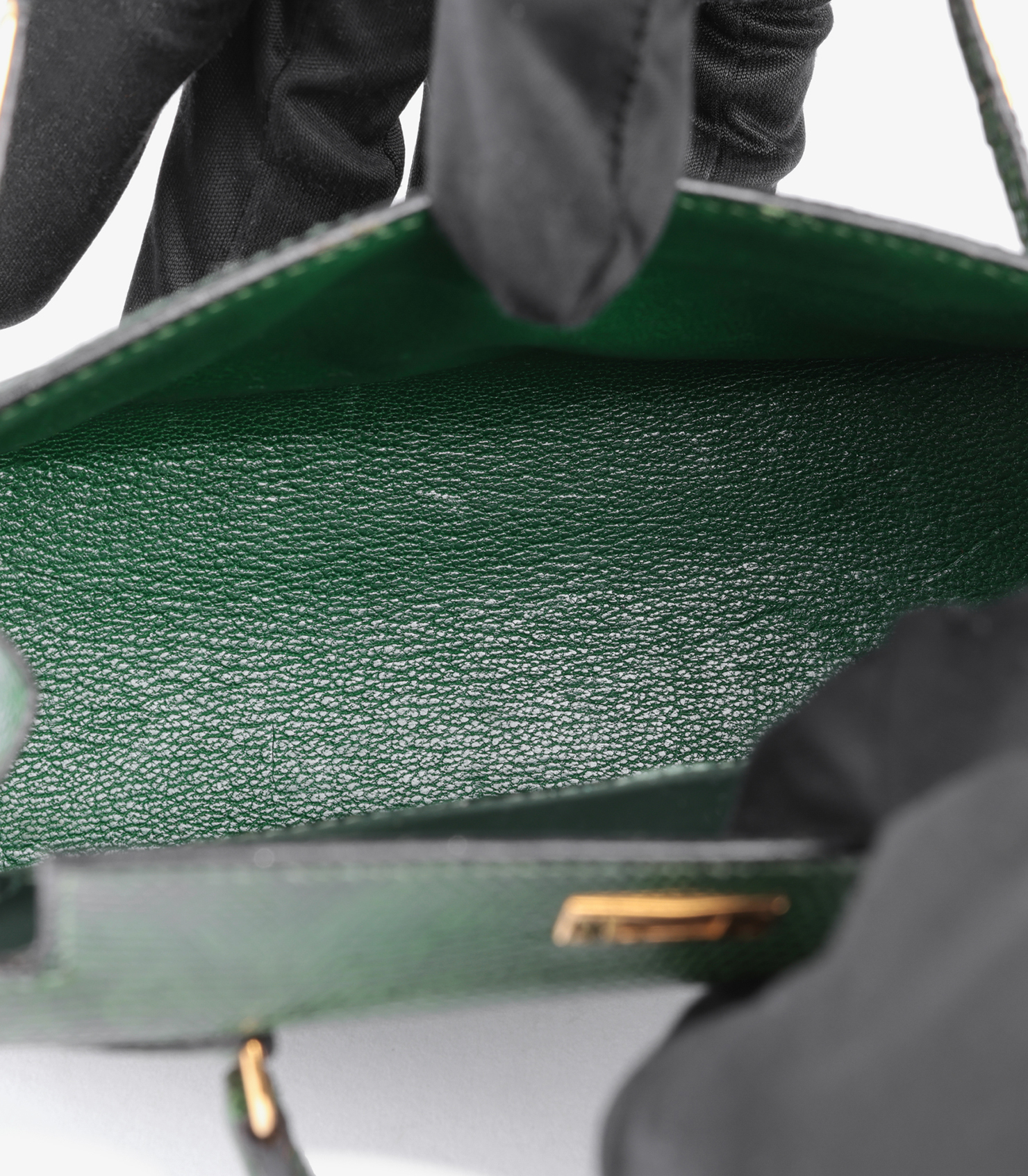 Vert Moyen Lizard Leather Special Order Vintage Convertible Kelly 15cm Sellier with Constance Belt