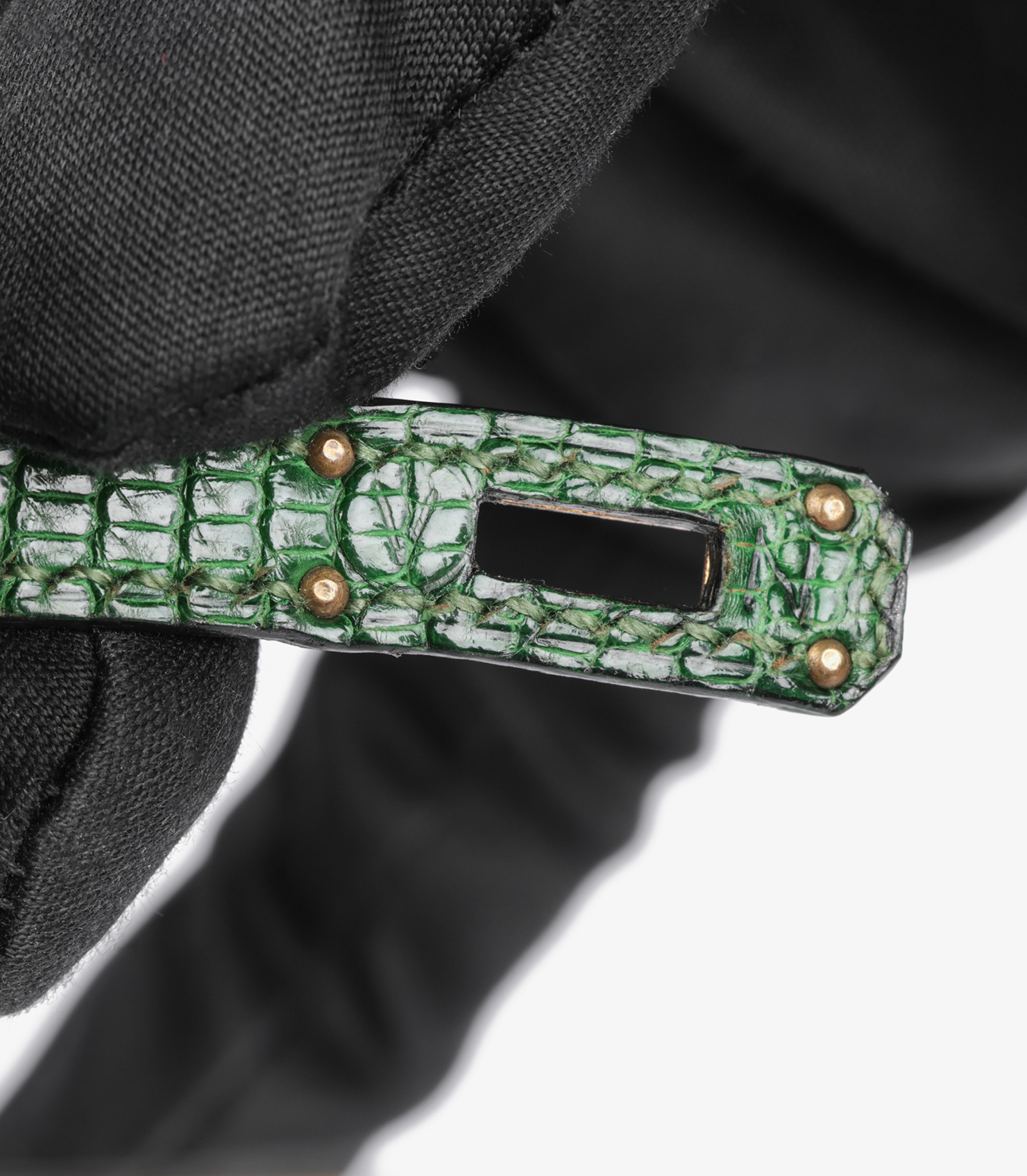 Vert Moyen Lizard Leather Special Order Vintage Convertible Kelly 15cm Sellier with Constance Belt