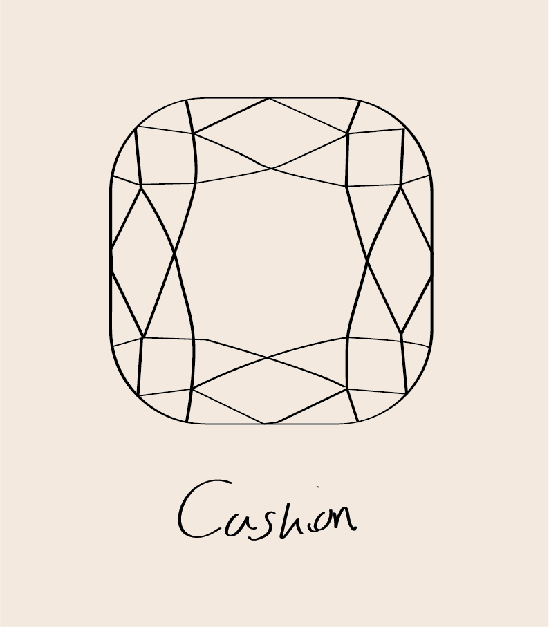 Cushion Cut Diamond Graphic