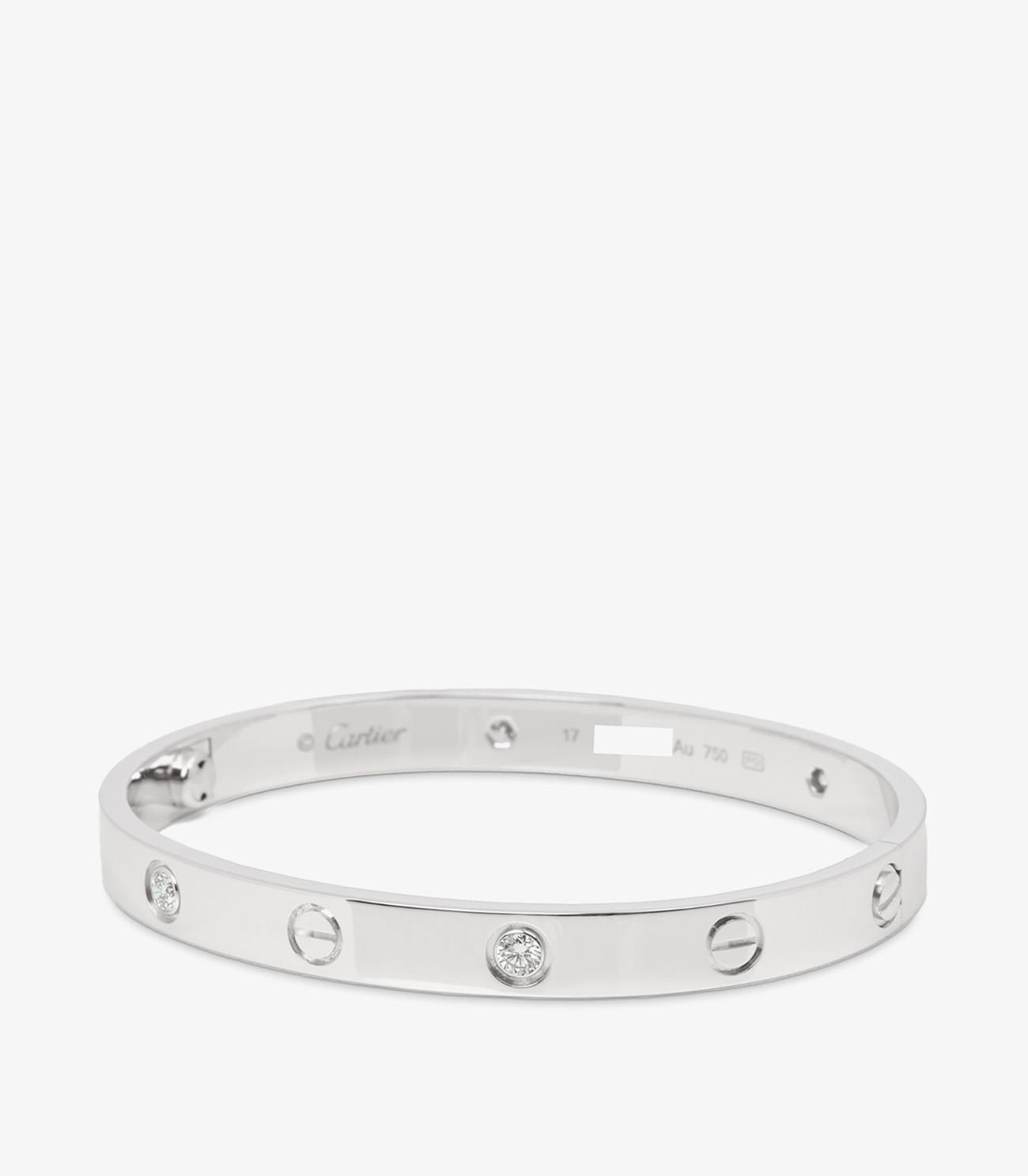 Cartier 4 Diamond 18ct White Gold Love Bangle