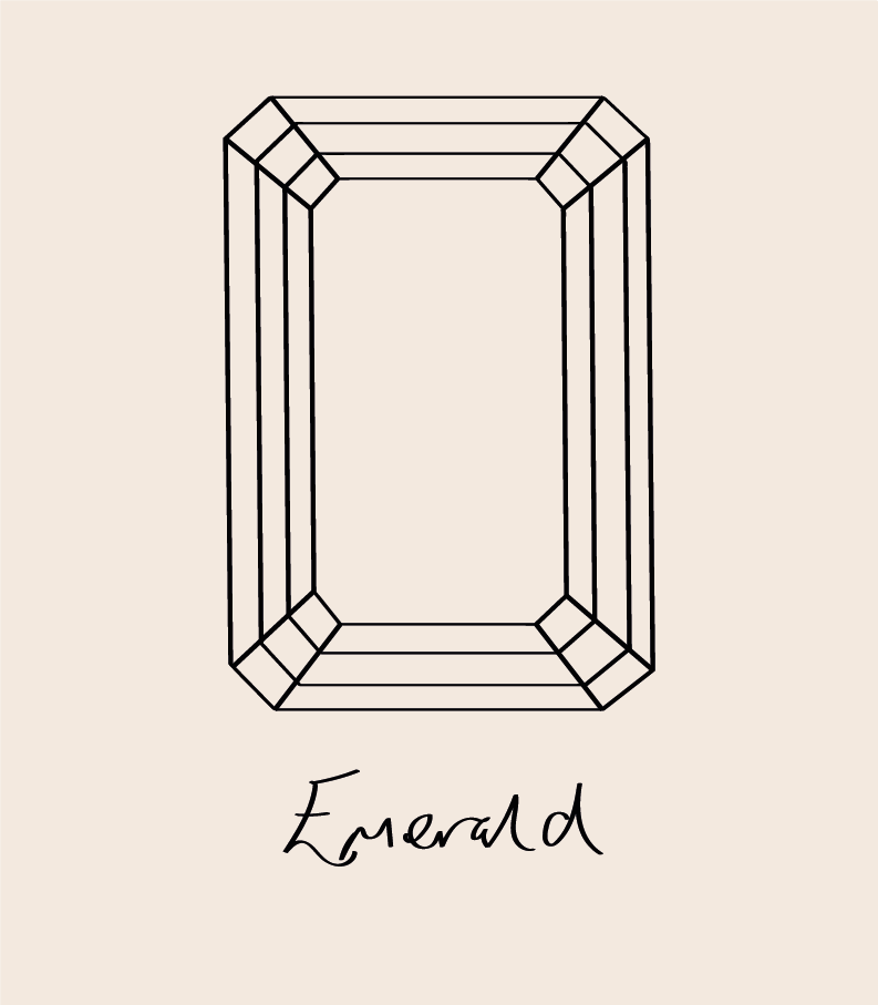 Emerald Cut Diamond Graphic 