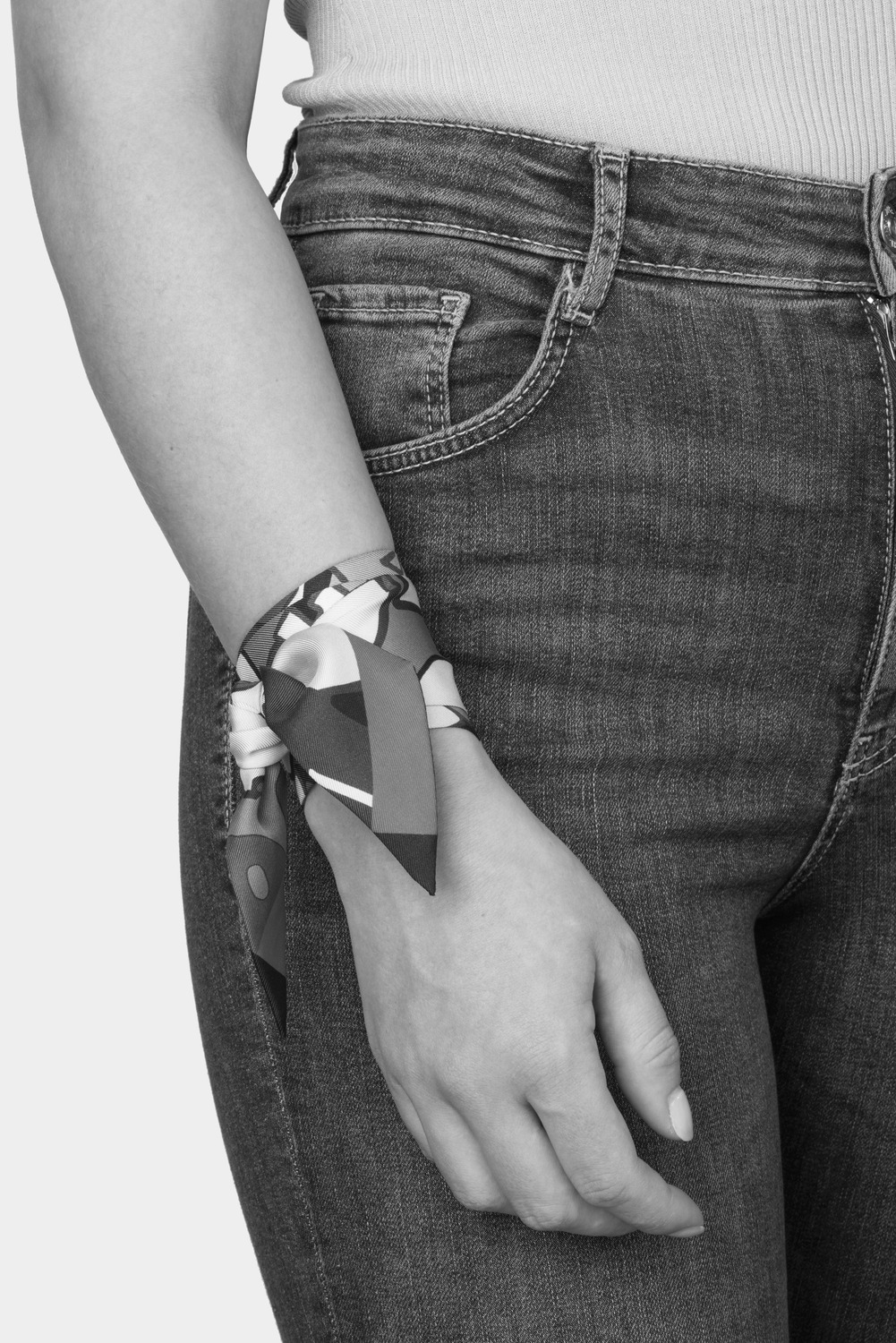 Hermès Twilly Scarf around the wrist