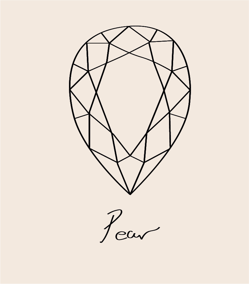 Pear Cut Diamond Graphic 