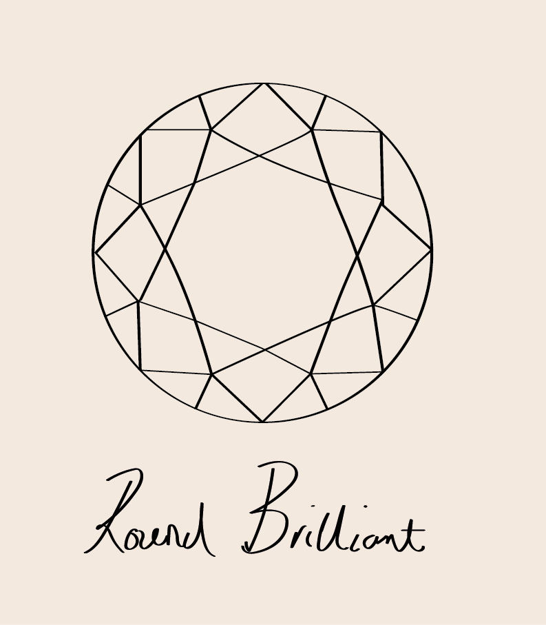 Round Brilliant Diamond Cut Graphic