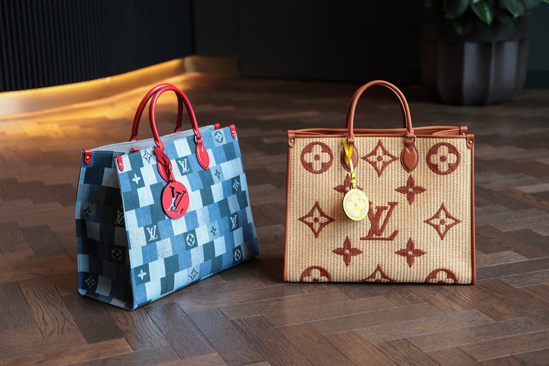 Two Louis Vuitton On The Go Tote Bags