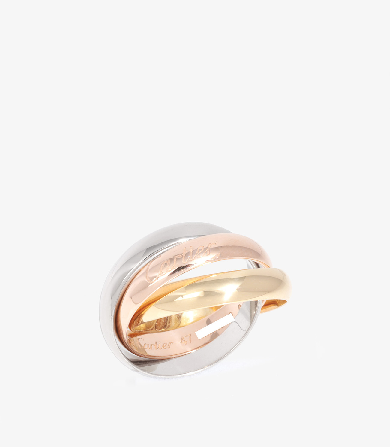 Cartier 18ct White Gold, 18ct Yellow Gold And 18ct Rose Gold Medium Trinity Ring